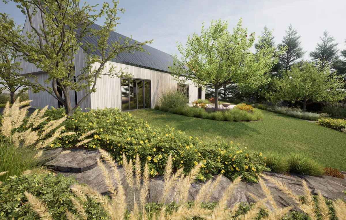 Ogród naturalistyczny ze skarpą