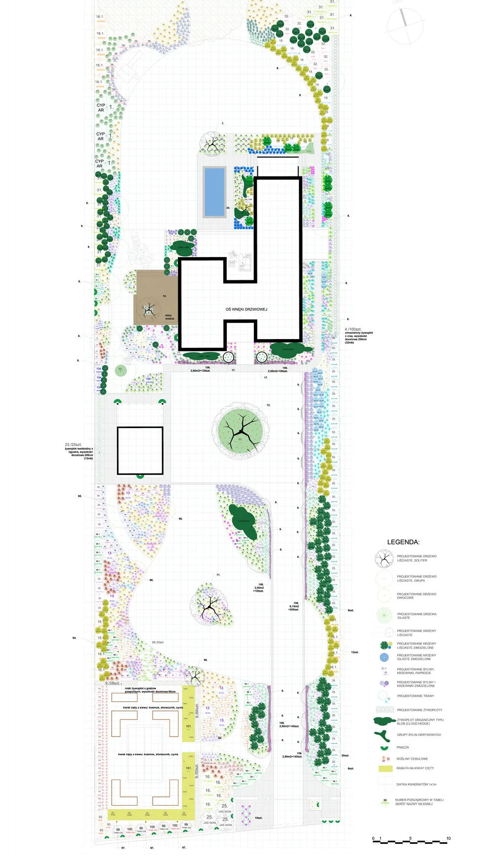 Rysunek koncepcyjny Ogród w stylu Village Garden